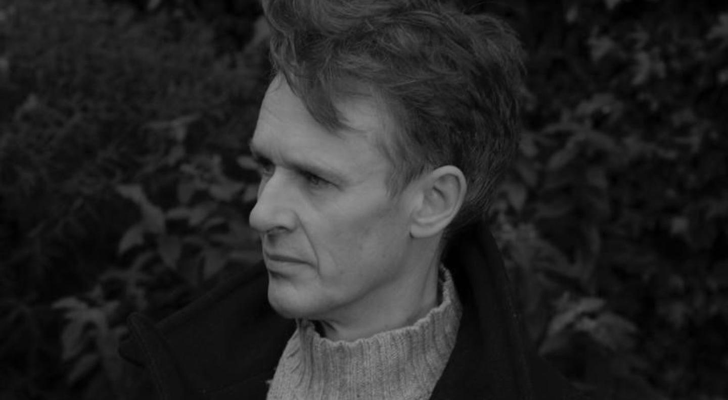 a black and white image of Ian Bostridge
