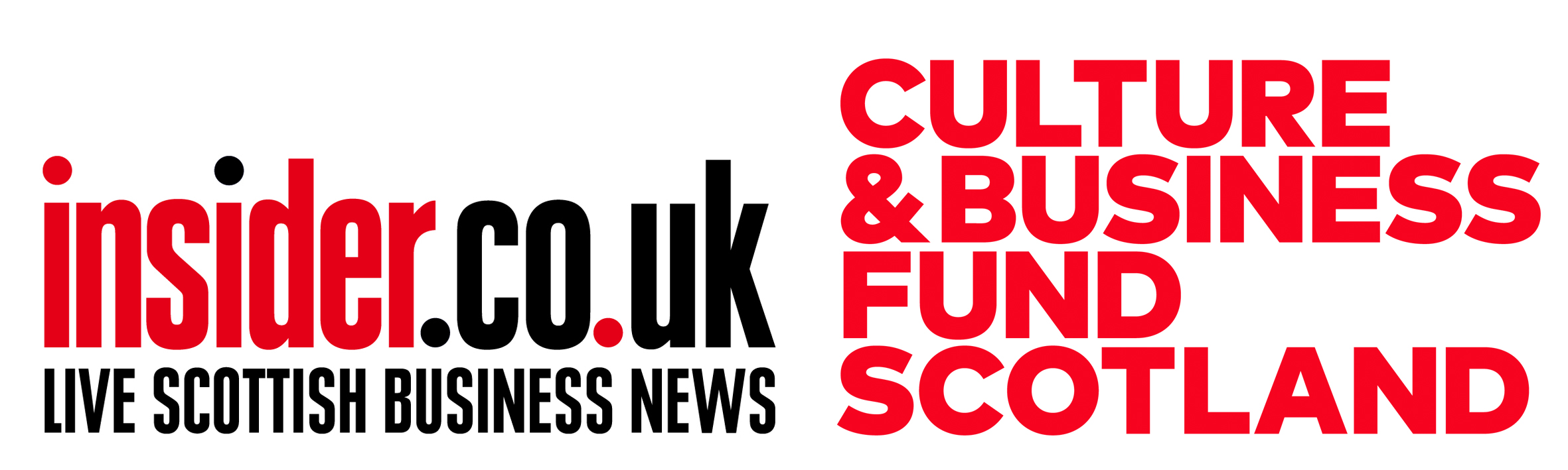 Black and red wording in upper and lower case reading insider.co.uk live Scottish business news Culture and Business Fund Scotland