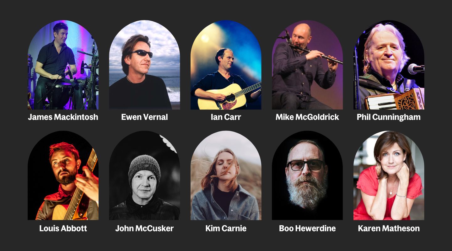 A composite image of all of the artists involved