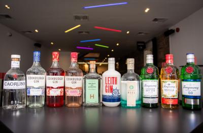 An image of our selection of gins