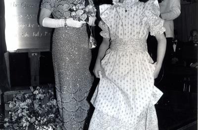 A black and white image of HM Queen Elizabeth II at The Queen's Hall 