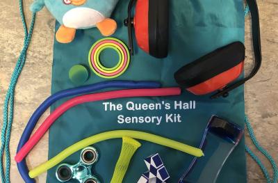 Various toys in The Queen's Hall sensory kit