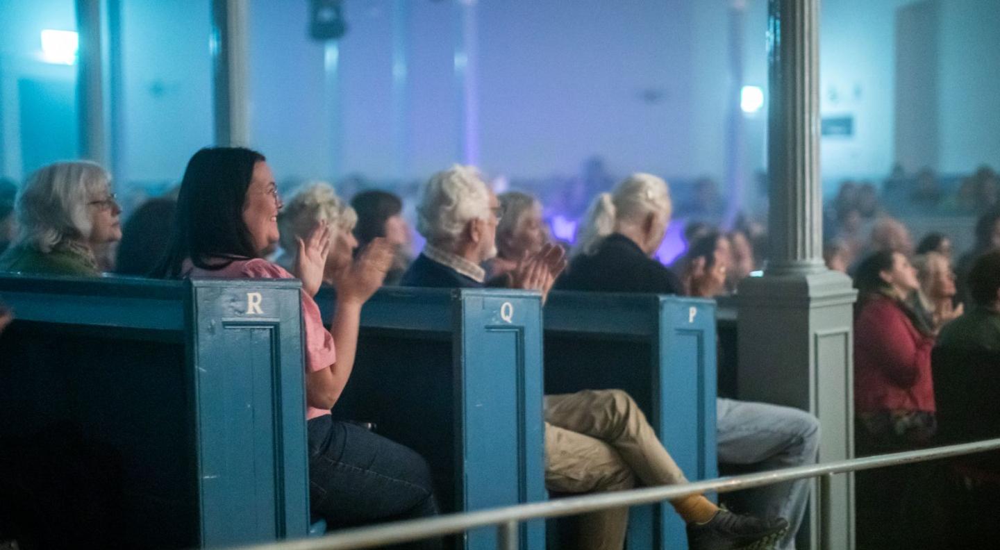 Audience applauding in the Queen's Hall