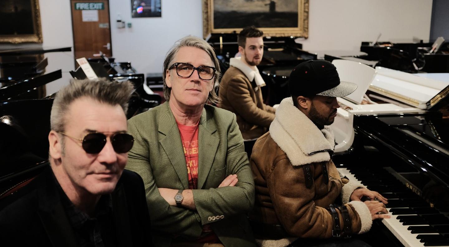 The members of China Crisis in their studio