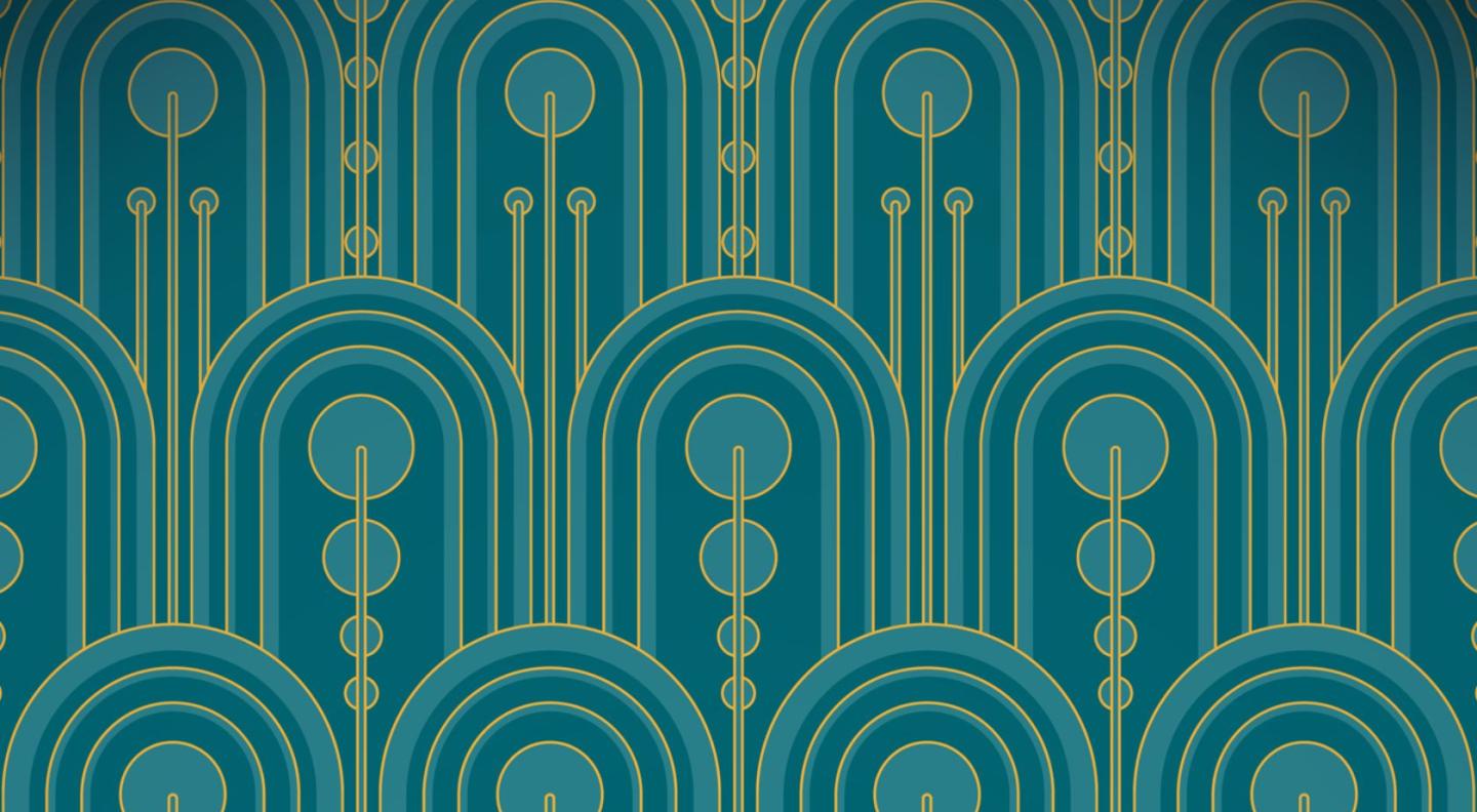 A blue, green and yellow pattern design