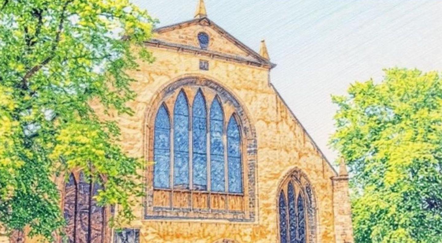 A stylized image of Greyfriars Kirk