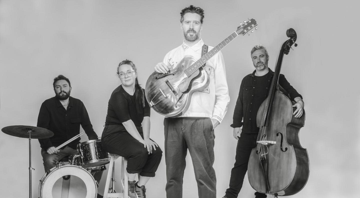 The Kris Drever Band in black and white