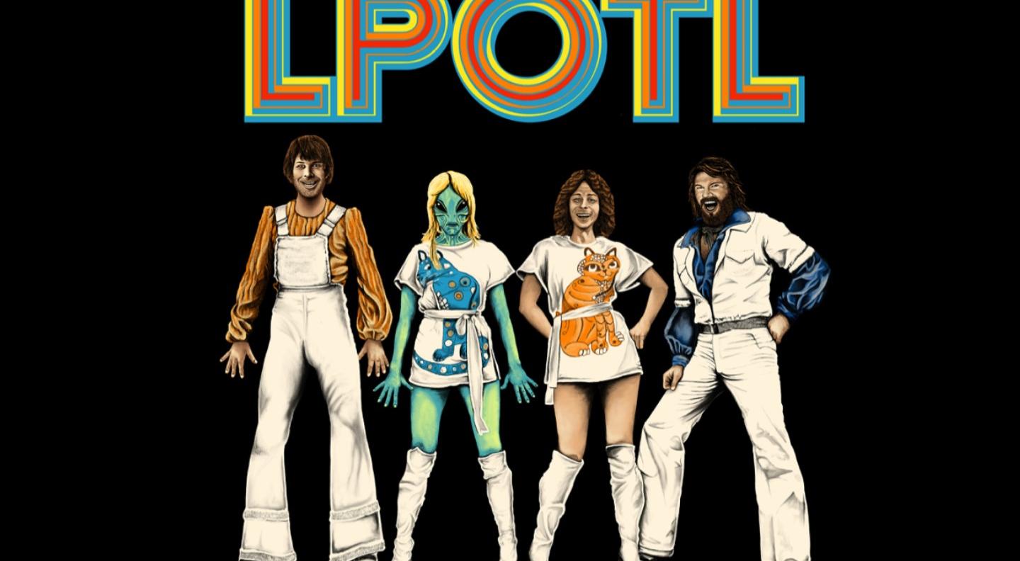 The LPOTL hosts illustrated as members of ABBA