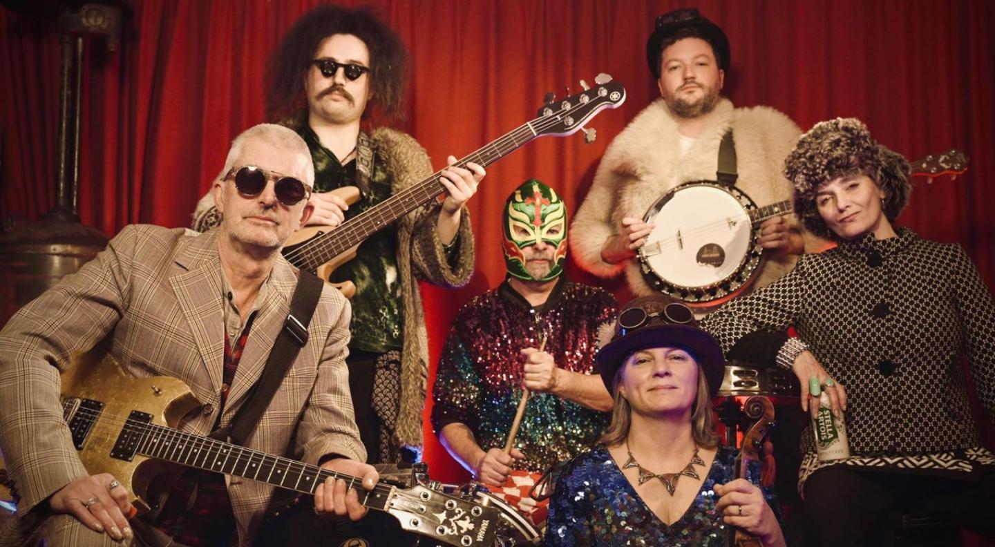 The members of the band Shooglenifty