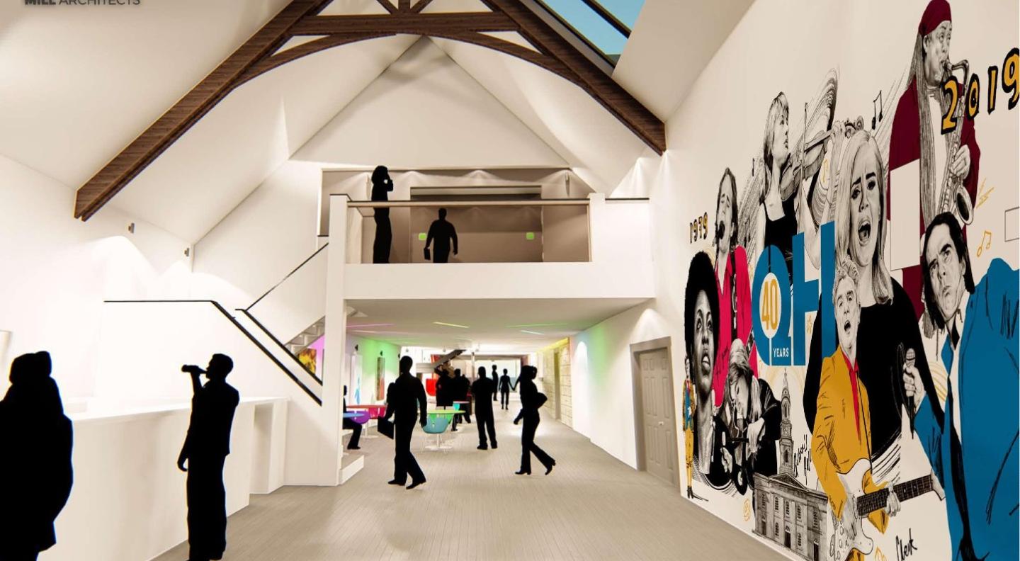 Architect's image of the opened corridor